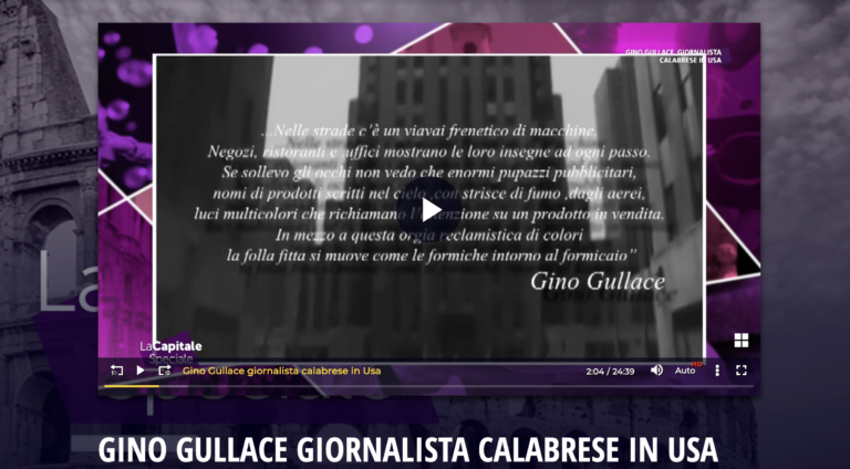 Gino Gullace, giornalista calabrese in Usa